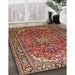 Machine Washable Traditional Saffron Red Rug in a Family Room, wshtr840