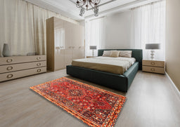 Traditional Red Persian Rug in a Bedroom, tr841