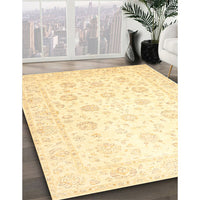 Traditional Mustard Yellow Oriental Rug, tr842