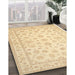 Machine Washable Traditional Sun Yellow Rug in a Family Room, wshtr843