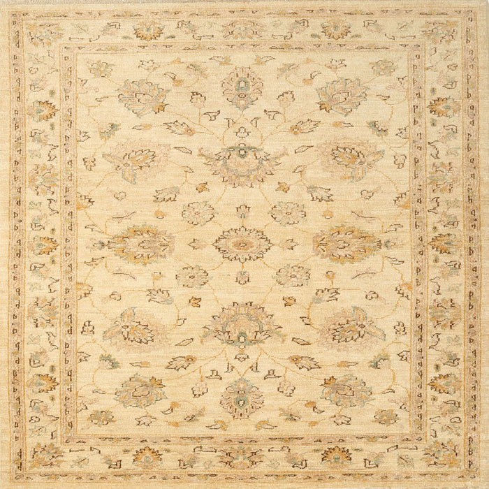 Square Traditional Mustard Yellow Persian Rug, tr847