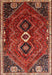 Machine Washable Traditional Rust Pink Rug, wshtr849