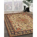 Machine Washable Traditional Dark Sienna Brown Rug in a Family Room, wshtr84