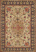 Machine Washable Traditional Dark Sienna Brown Rug, wshtr84