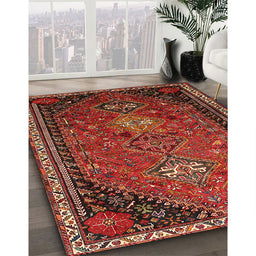 Traditional Red Persian Rug in Family Room, tr850