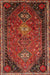 Machine Washable Traditional Tomato Red Rug, wshtr850