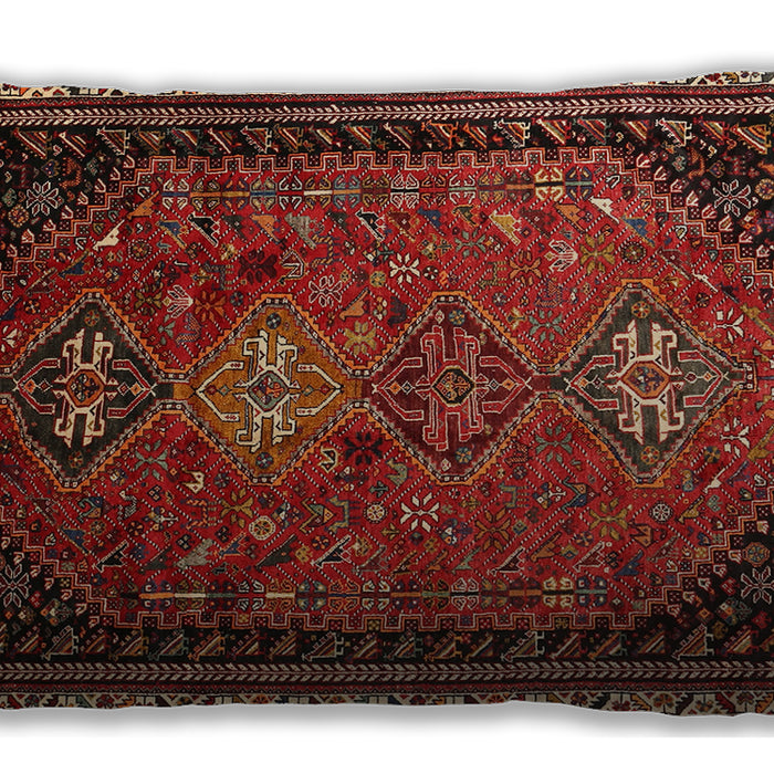 Traditional Classic Rectangular Tomato Red Lumbar Throw Pillow, 13 inch by 19 inch, lbtr850