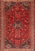 Machine Washable Traditional Rust Pink Rug, wshtr851