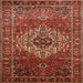 Square Traditional Red Persian Rug, tr852