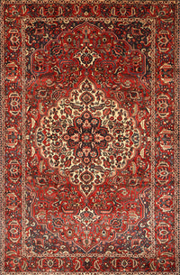 Machine Washable Traditional Tomato Red Rug, wshtr852