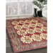 Machine Washable Traditional Brown Red Rug in a Family Room, wshtr853