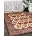 Traditional Brown Red Persian Rug in Family Room, tr853
