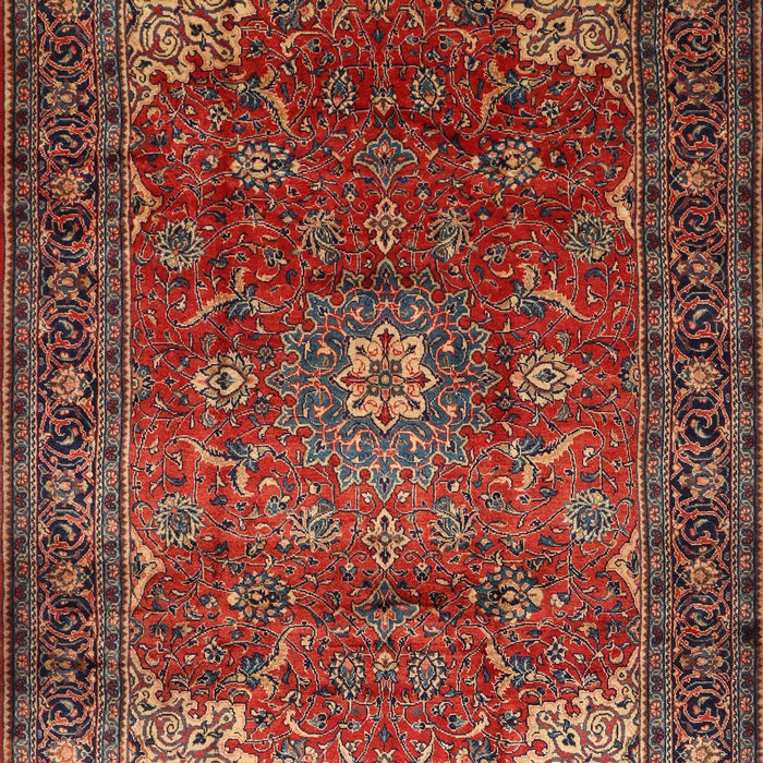 Machine Washable Traditional Rust Pink Rug, wshtr854