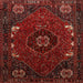 Round Machine Washable Traditional Tomato Red Rug, wshtr855