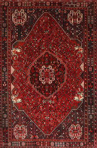 Machine Washable Traditional Tomato Red Rug, wshtr855