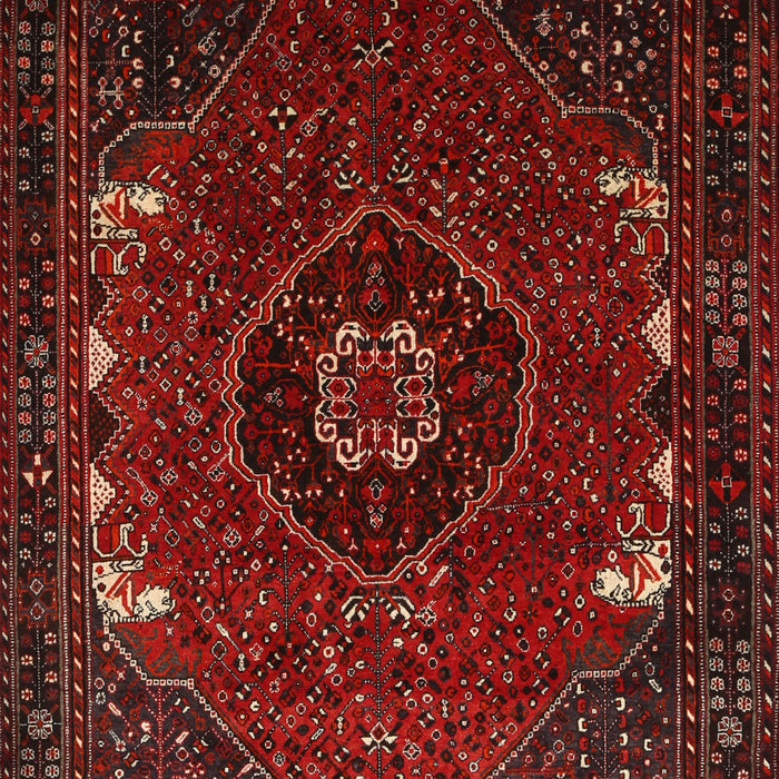 Machine Washable Traditional Tomato Red Rug, wshtr855