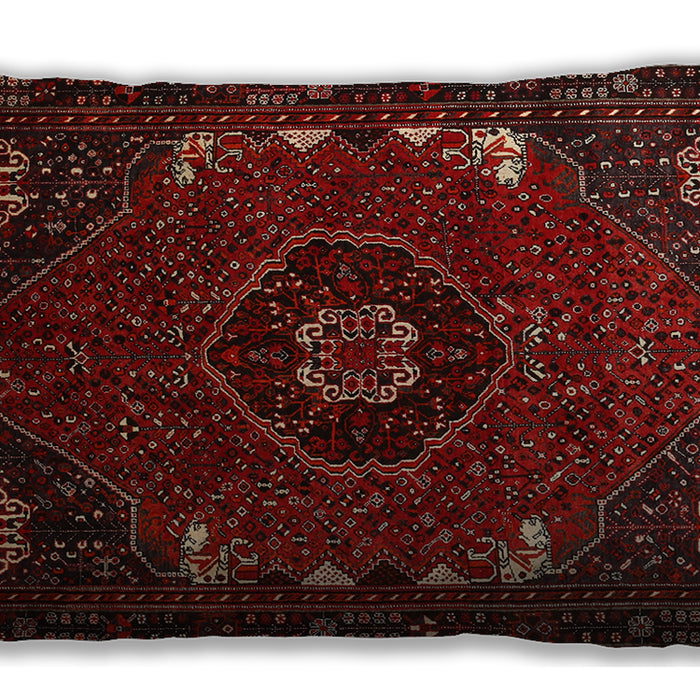 Traditional Classic Rectangular Tomato Red Lumbar Throw Pillow, 13 inch by 19 inch, lbtr855