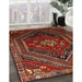 Machine Washable Traditional Sienna Brown Rug in a Family Room, wshtr856