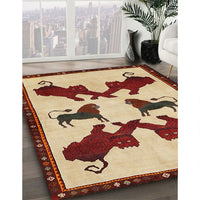 Traditional Red Animal Rug, tr857