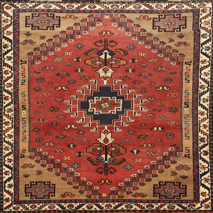 Square Traditional Red Persian Rug, tr858