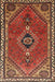 Machine Washable Traditional Tomato Red Rug, wshtr858