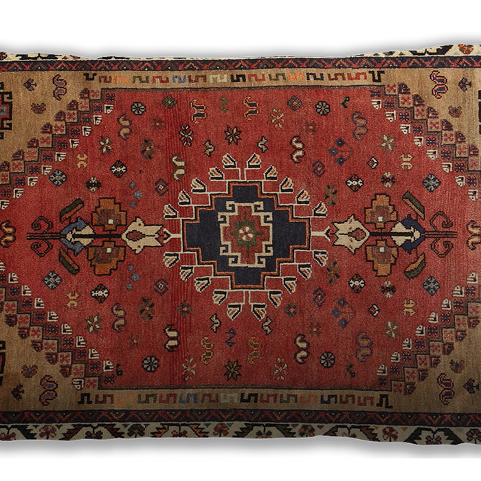 Traditional Classic Rectangular Tomato Red Lumbar Throw Pillow, 13 inch by 19 inch, lbtr858