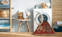 Machine Washable Traditional Light Brown Rug in a Washing Machine, wshtr859