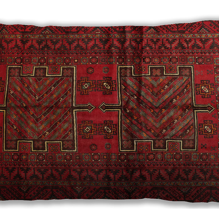 Traditional Classic Rectangular Red Lumbar Throw Pillow, 13 inch by 19 inch, lbtr85