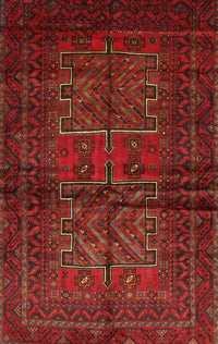 Machine Washable Traditional Red Rug, wshtr85