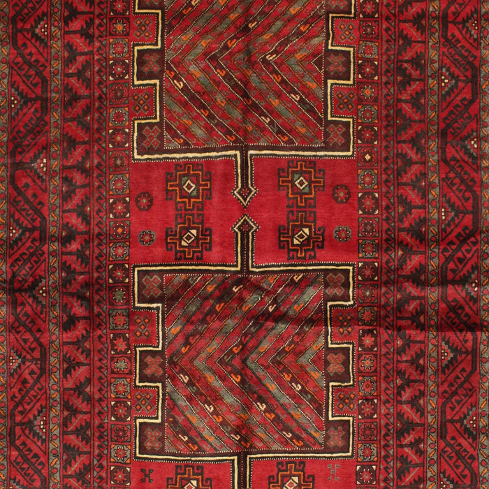 Machine Washable Traditional Red Rug, wshtr85