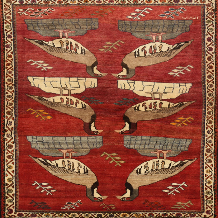 Square Traditional Red Persian Rug, tr860
