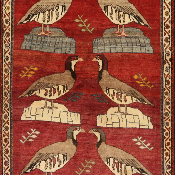 Machine Washable Traditional Red Rug, wshtr860