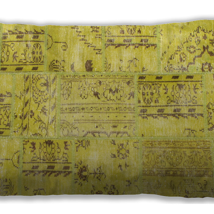 Traditional Classic Rectangular Orange Gold Lumbar Throw Pillow, 13 inch by 19 inch, lbtr861