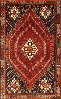 Machine Washable Traditional Tomato Red Rug, wshtr862