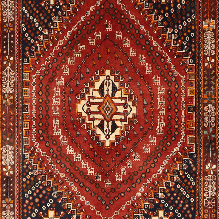 Machine Washable Traditional Tomato Red Rug, wshtr862