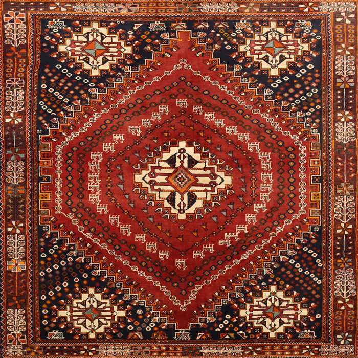 Square Traditional Red Persian Rug, tr862