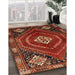Traditional Red Persian Rug in Family Room, tr862