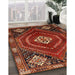Machine Washable Traditional Tomato Red Rug in a Family Room, wshtr862