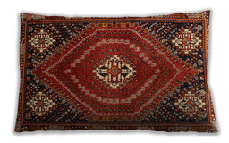 Traditional Classic Rectangular Tomato Red Lumbar Throw Pillow, 13 inch by 19 inch, lbtr862