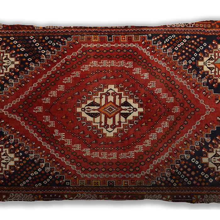 Traditional Classic Rectangular Tomato Red Lumbar Throw Pillow, 13 inch by 19 inch, lbtr862