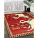 Machine Washable Traditional Orange Brown Rug in a Family Room, wshtr863