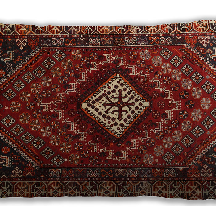 Traditional Classic Rectangular Tomato Red Lumbar Throw Pillow, 13 inch by 19 inch, lbtr865