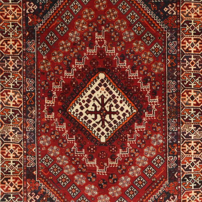 Machine Washable Traditional Tomato Red Rug, wshtr865