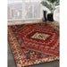 Machine Washable Traditional Tomato Red Rug in a Family Room, wshtr865