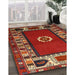 Traditional Red Persian Rug in Family Room, tr866
