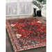 Machine Washable Traditional Orange Salmon Pink Rug in a Family Room, wshtr867