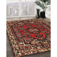 Traditional Saffron Red Persian Rug, tr86