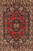 Machine Washable Traditional Saffron Red Rug, wshtr86