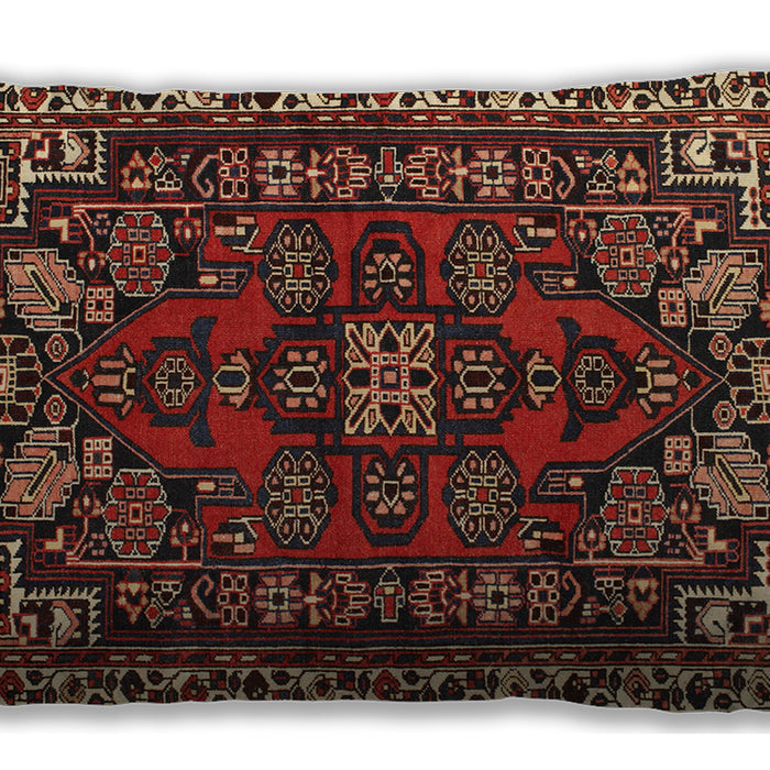 Traditional Classic Rectangular Saffron Red Lumbar Throw Pillow, 13 inch by 19 inch, lbtr86