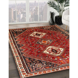 Traditional Red Persian Rug in Family Room, tr870